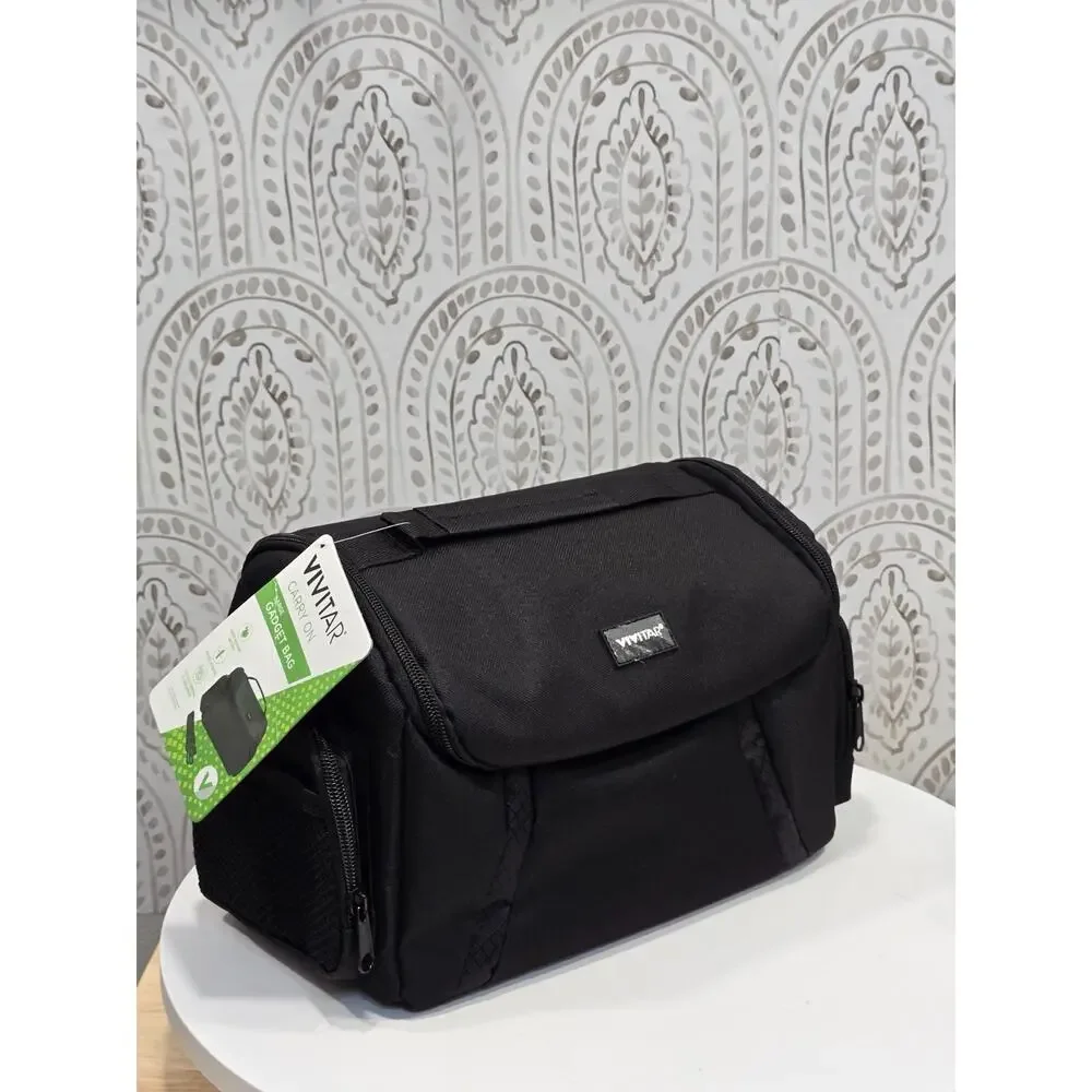 Vivitar VIV-DC-69 Large Gadget Camera Bag Black Adjustable Shoulder Strap